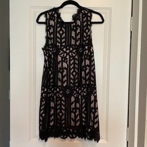Speechless Black Lace Dress - Large
